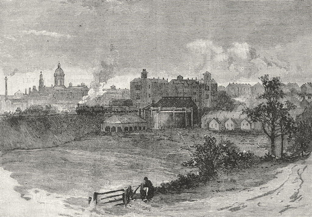 LONDON. Colney Hatch 1888 old antique vintage print picture